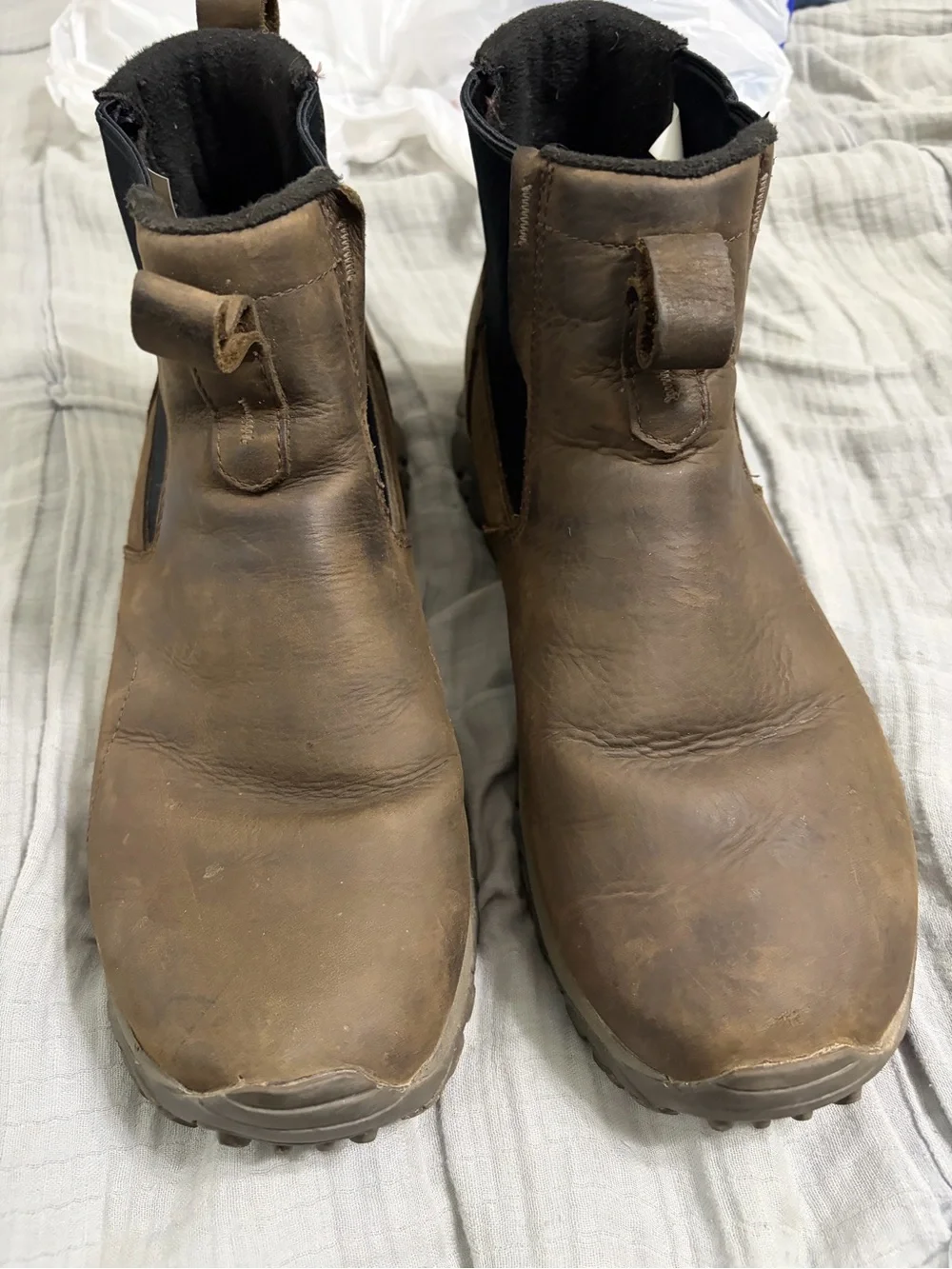 Merrell Men's Brown Moab Adventure Chelsea Waterproof Hiking Boot size 12